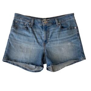 Levi's Mid Length Blue Denim Jean Shorts - Size 32